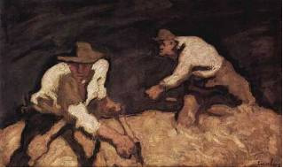 Die Schnitter (Die Bergm&auml;her bei aufsteigendem Gewitter), 1922 - Albin Egger Lienz