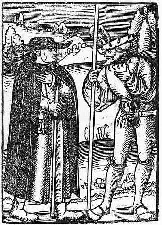 M&ouml;nch und lutherischer Knappe