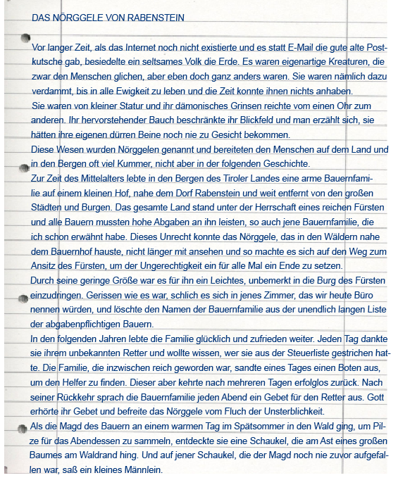 Das N&ouml;rggele von Rabenstein