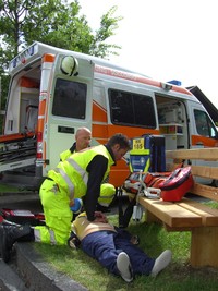 Die Helfer bei einer �bung